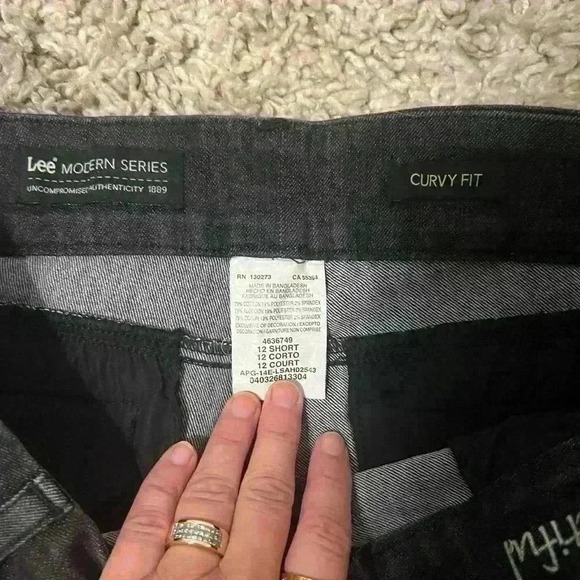 Lee curvy fit jean trousers size 12S dark grey color (P239) - Picture 4 of 8